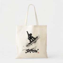 Bolsa Tote Snowboard Brush Art - Snowboarder Jump