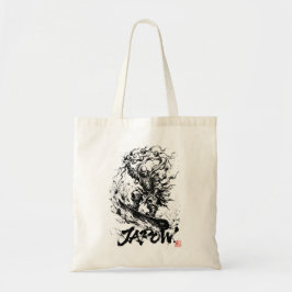 Bolsa Tote Snowboard Brush Art - Snowboarder Raijin God