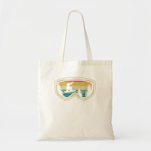 Bolsa Tote Snowboard Skiing Snow Mountain Winter (Frente)