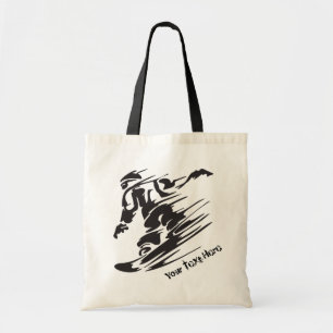 Bolsa Tote Snowboarder Personalizado Montanha Snowboard