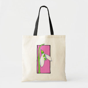 Bolsa Tote Snowdrop cor de rosa Saco