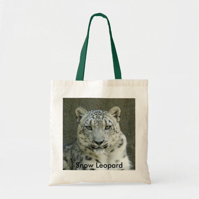 Bolsa Tote SnowLeopardM002, leopardo de neve (Frente)