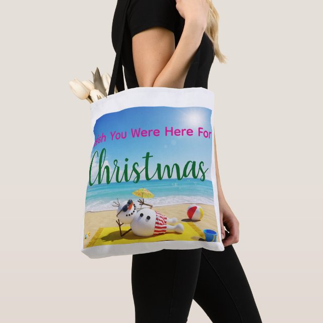 Bolsa Tote Snowman (Close Up)