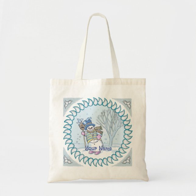 Bolsa Tote Snowman a pé (Frente)