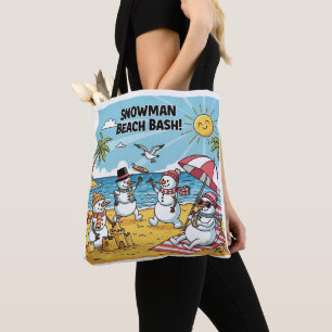 Bolsa Tote Snowman Beach Bash