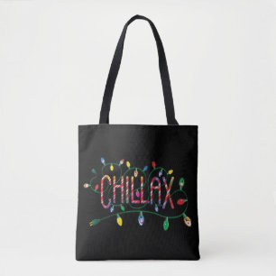 Bolsa Tote Snowman™ congelado Luzes de férias "Chillax"