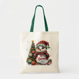 Bolsa Tote Snowman de Natal