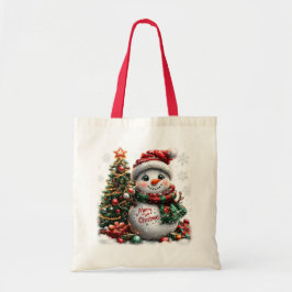 Bolsa Tote Snowman de Natal