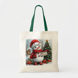 Bolsa Tote Snowman de Natal