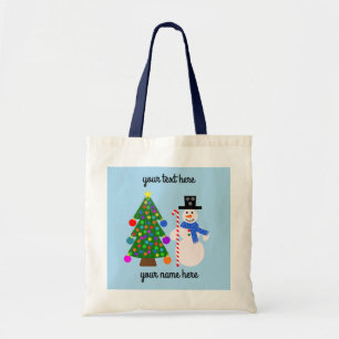 Bolsa Tote Snowman e Árvore de Natal #4 Tote Bag