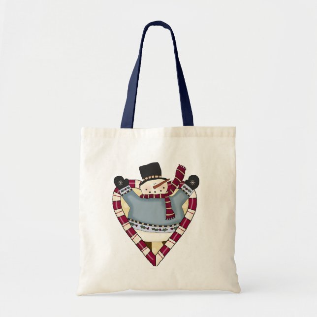 Bolsa Tote Snowman Love T-shirts e presentes (Frente)