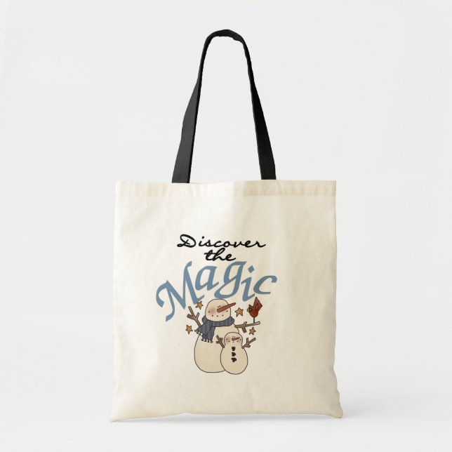 Bolsa Tote Snowman Magic T-shirts e presentes (Frente)