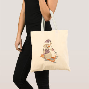 Bolsa Tote Snowman Skiing