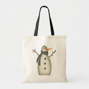 Bolsa Tote Snowman Tote Bag Primitivo