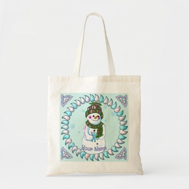 Bolsa Tote Snowman Vovó Sacos de toalha (Frente)