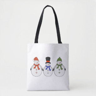 Bolsa Tote Snowmen Winter veio