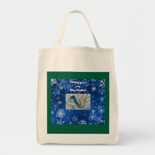 Bolsa Tote Snowy Bluebird Notecard