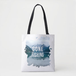 Bolsa Tote Snowy Mountain Lake Partiu a Pesca