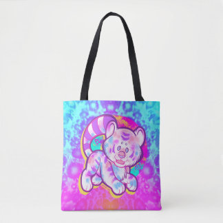 Bolsa Tote Snowy Tiger Cute Neon Kidcore
