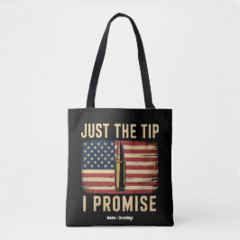 Bolsa Tote Só a Ponta, Eu Prometo Camisa Engraçada de Proprie