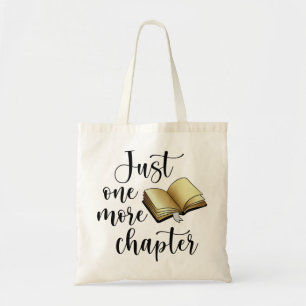 Bolsa Tote Só Mais Um Capítulo Dourado Livro Preto Engraçado