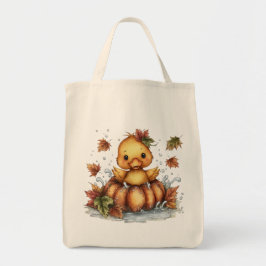 Bolsa Tote Só passeando, Pato Queda Brincando De Pumpkin