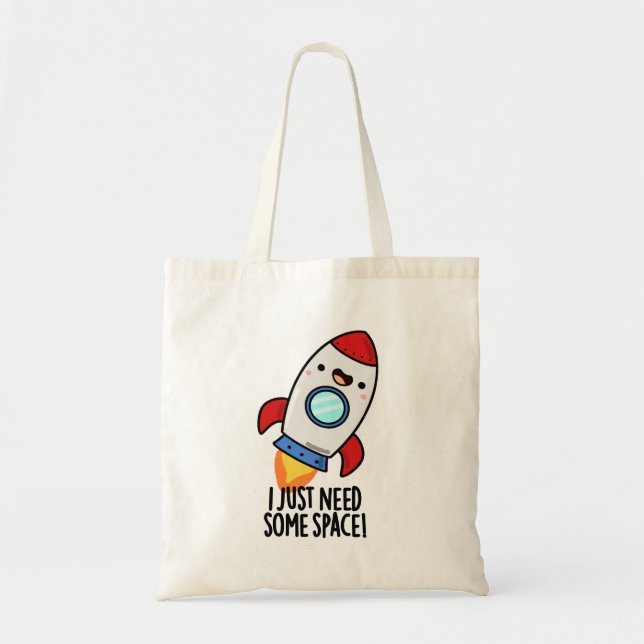 Bolsa Tote Só Preciso De Um Foguete Engraçado. (Frente)