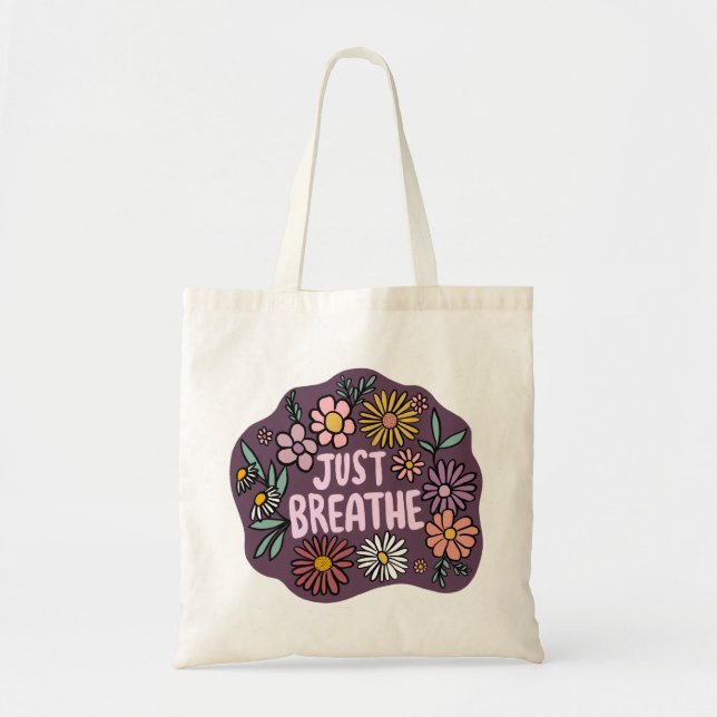 Bolsa Tote SÓ QUEBRA A Daisy Floral Cute-Drawn (Frente)
