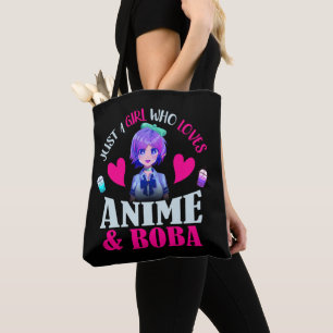 Bolsa Tote Só uma garota que ama anime e Boba