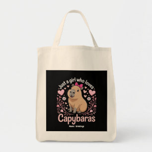 Bolsa Tote Só uma garota que ama Capybaras Engraçado Presente