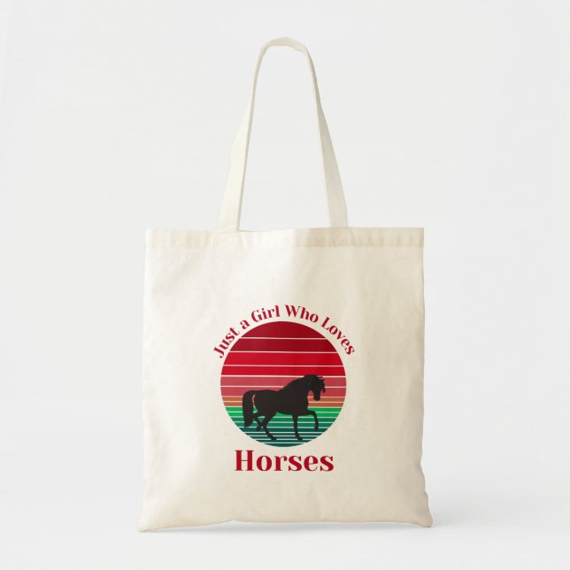 Bolsa Tote Só uma garota que ama cavalos (Frente)