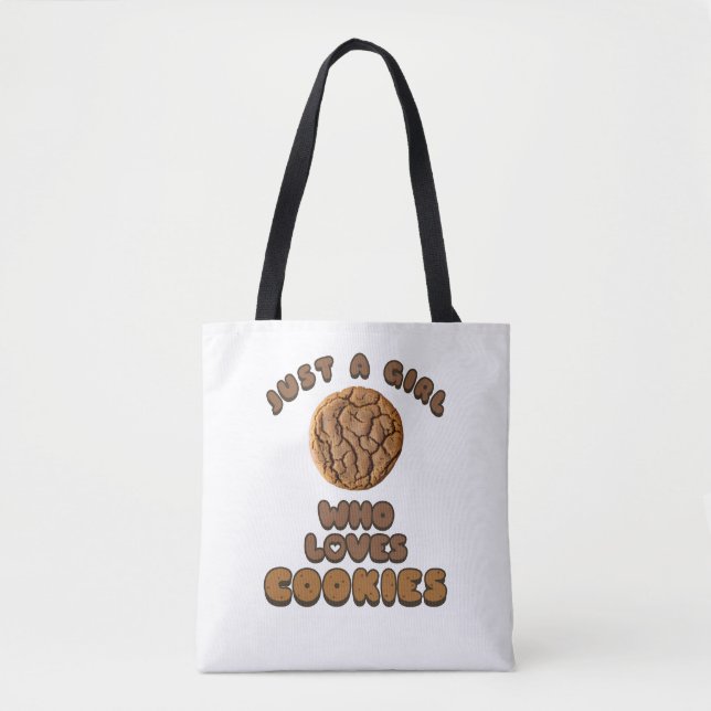 Bolsa Tote Só uma garota que ama Cookies (Frente)