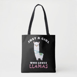 Bolsa Tote Só uma garota que ama Lhamas