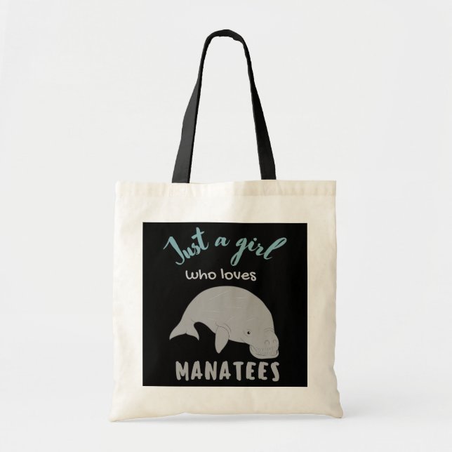 Bolsa Tote Só uma garota que ama Manatees Trendy Manatees (Frente)