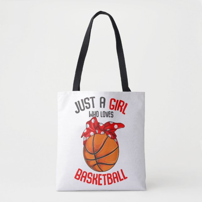 Bolsa Tote Só uma garota que ama uma moça de basquete (Frente)