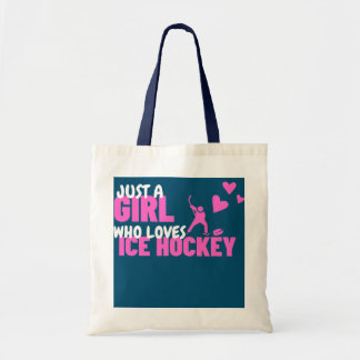 Bolsa Tote Só Uma Menina Que Ama Hóquei No Gelo