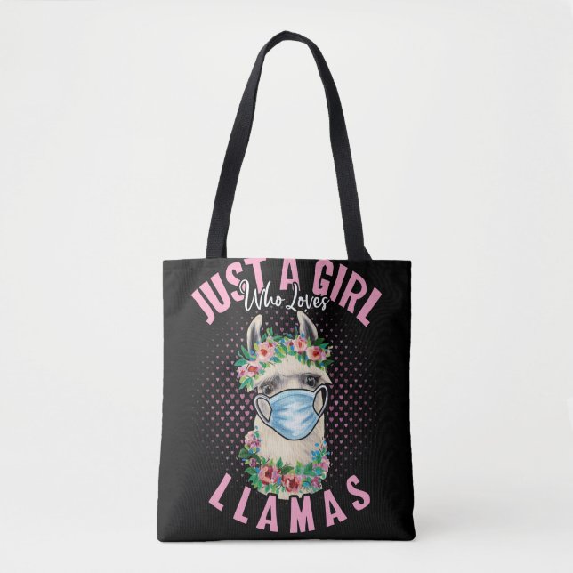 Bolsa Tote Só Uma Menina Que Ama Lhamas Presente Para Llama (Frente)