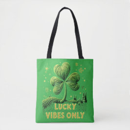 Bolsa Tote Só Vibrações da Sorte Fio de Clover Dia de São Pat
