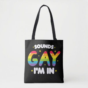 Bolsa Tote Soa Gay Estou Dentro Camiseta Engraçada Orgulho LG