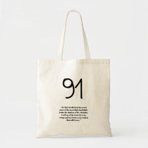 Bolsa Tote Sob As Suas Asas Salmo 91