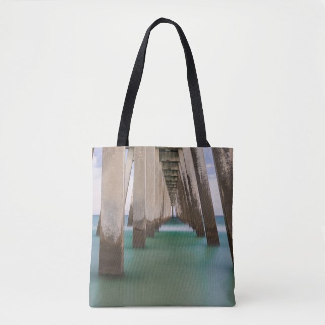 Bolsa Tote Sob Navarre Beach Pier (Frente)