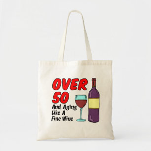 Bolsa Tote Sobre 50 que envelhecem como a sacola do vinho