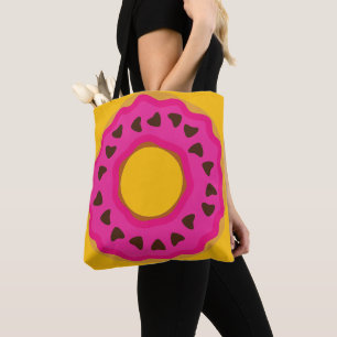 Bolsa Tote Sobremesa,Donut,Donut com Glacê e chocolate,Modern