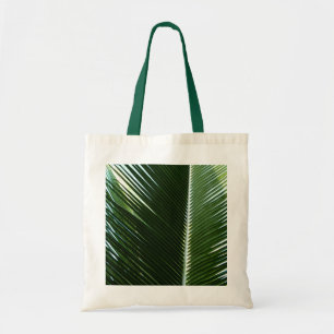 Bolsa Tote Sobreposição das bordas das palmas Abstrato Verde