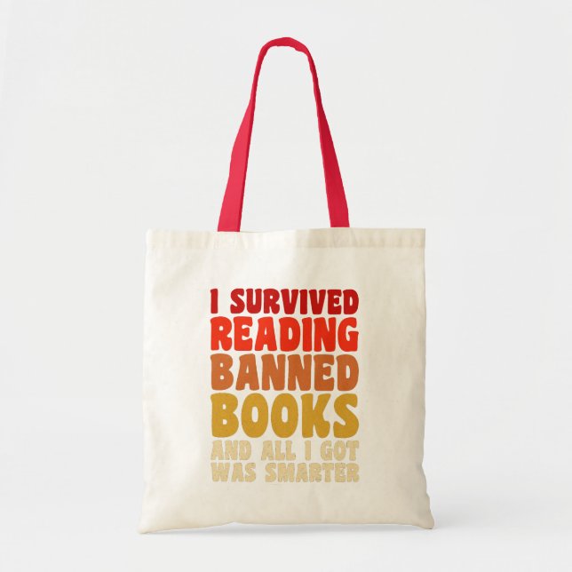 Bolsa Tote Sobrevivi À Leitura De Livros Banidos. (Frente)