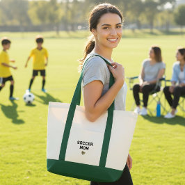 Bolsa Tote Soccer Mama Cotton Canvas Tote Bag - Sports Mom