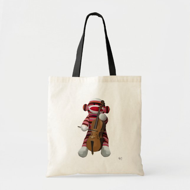 Bolsa Tote Sock Monkey e Cello 2 (Frente)