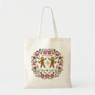 Bolsa Tote Sock Monkey Joy