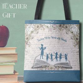 Bolsa Tote Sofisticado Agradecimento ao Professor com Letra F