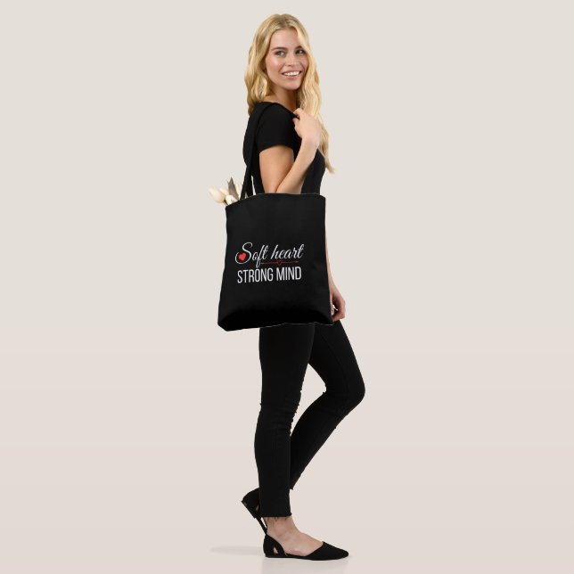 Bolsa Tote Soft Heart Strong Mind Inspirational Quote (No(a) Modelo)